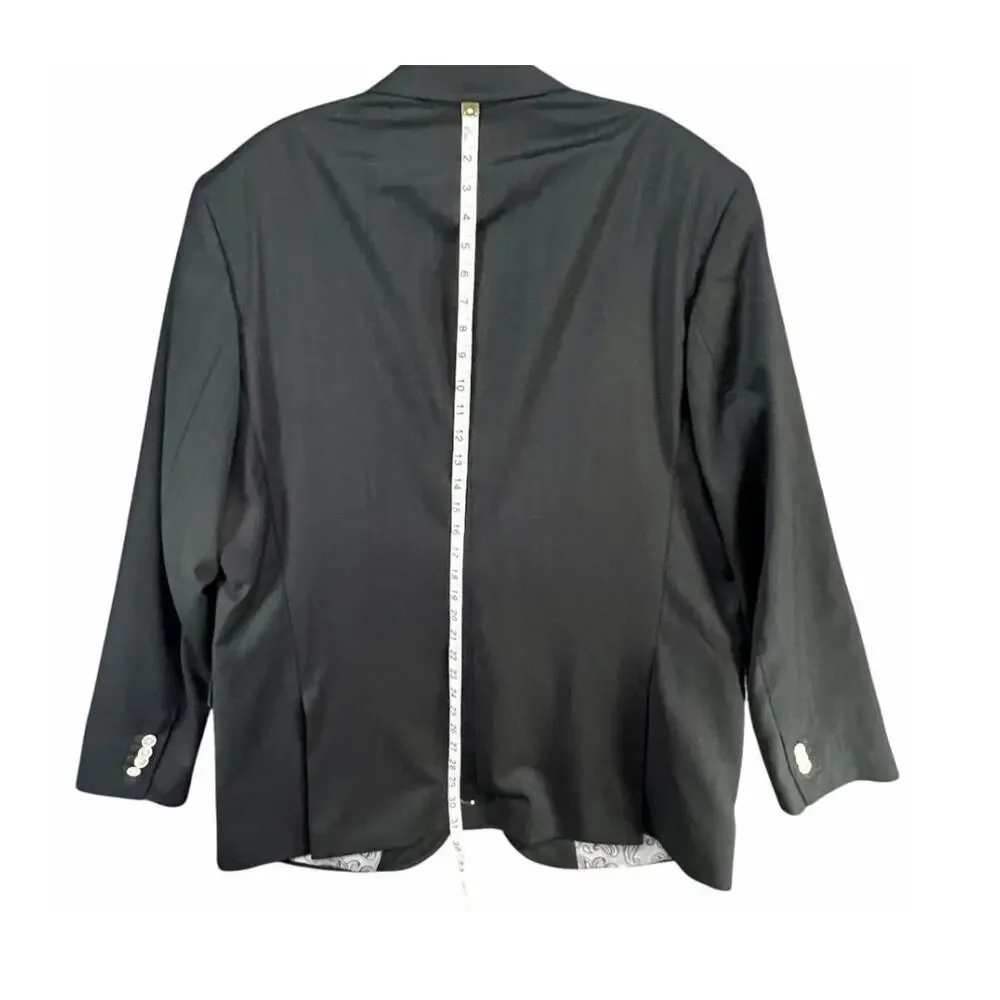 Elevee Bespoke Scabal Wool Sport Coat Jacket Approx 44R Surgeon Cuffs Peak Lapel